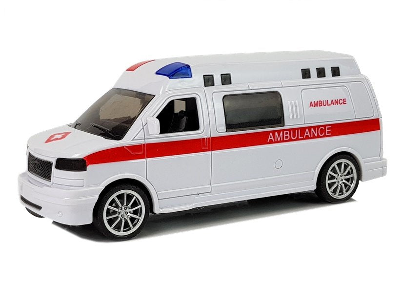 Krankenwagen Ambulanz Sound Licht Sirene Spielzeug Rennwagen Pullback