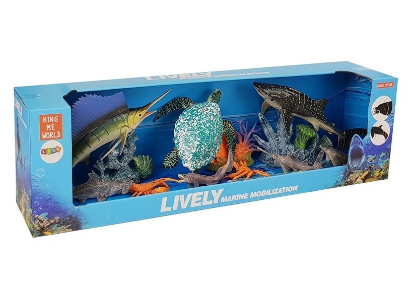 Set Meerestiere Tiere Meerespflanzen Aquarium Fische Figuren Panorama