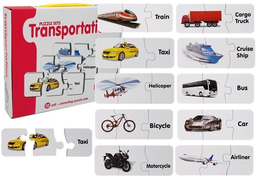 Kinder Transport LKW Verkehr Bahn Zug Kinderpuzzle Puzzle 10 Teile