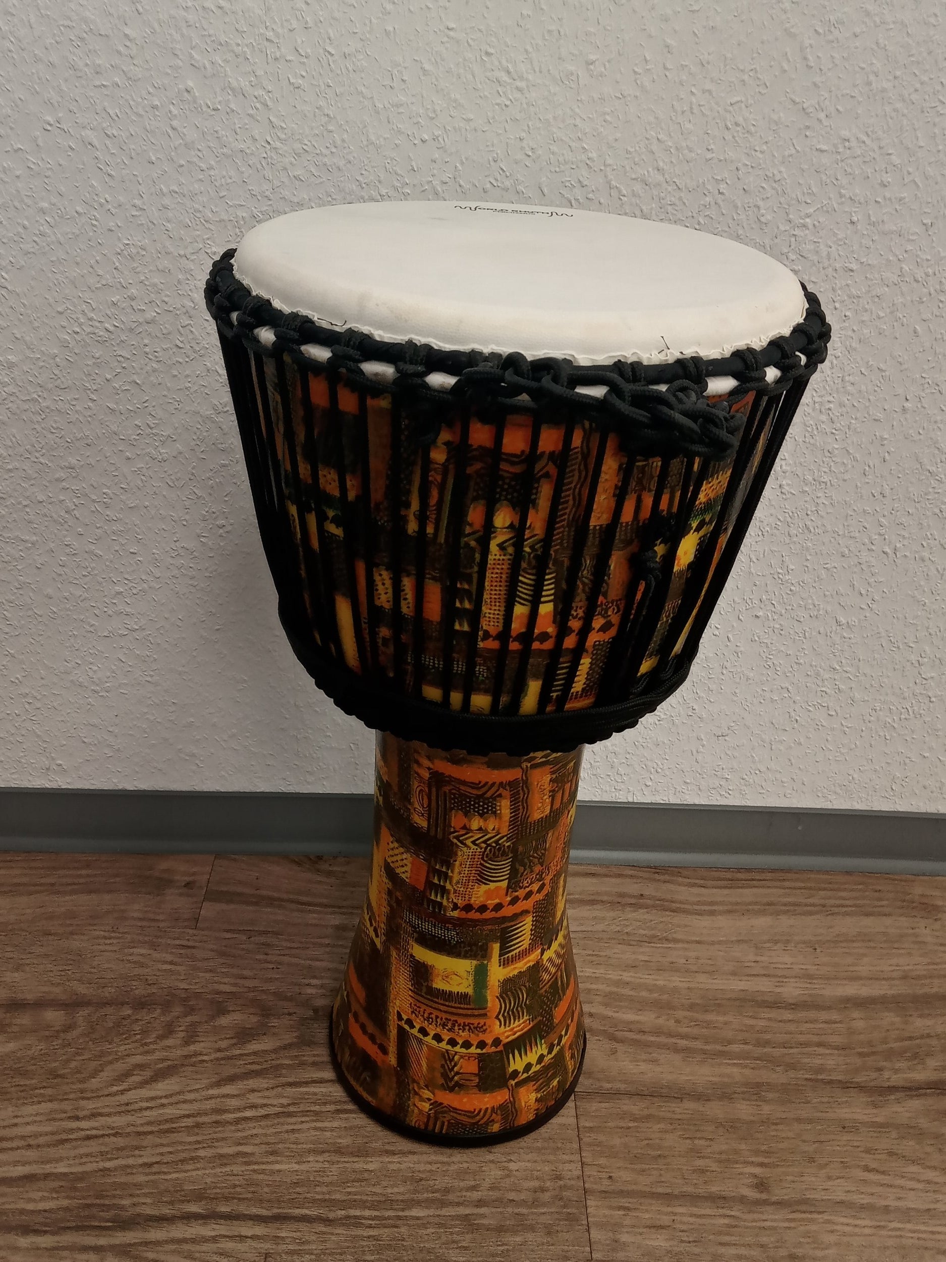 (B) World Rhythm MDJ003-OR Ziegenleder PVC Djembe Trommel 30,5 cm (12 Zoll) orange