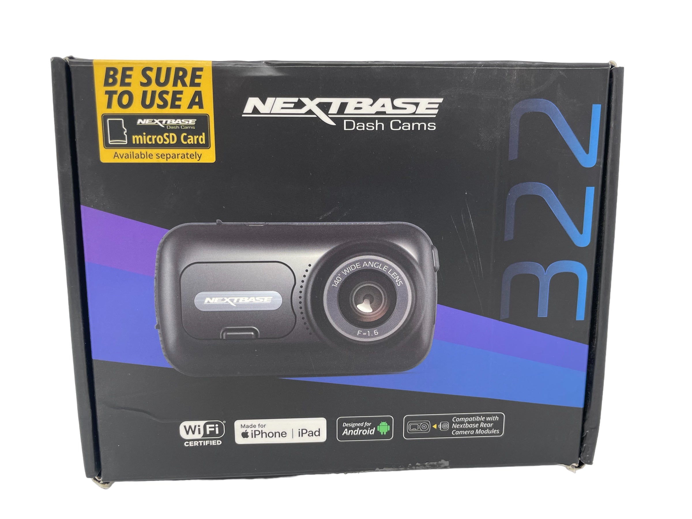 (G1) Nextbase 322GW Autokamera Dashcam Auto Full 1080p/30fps HD Aufzeichnung - 140° Weitwinkel SOS–Notruffunktion WIFI