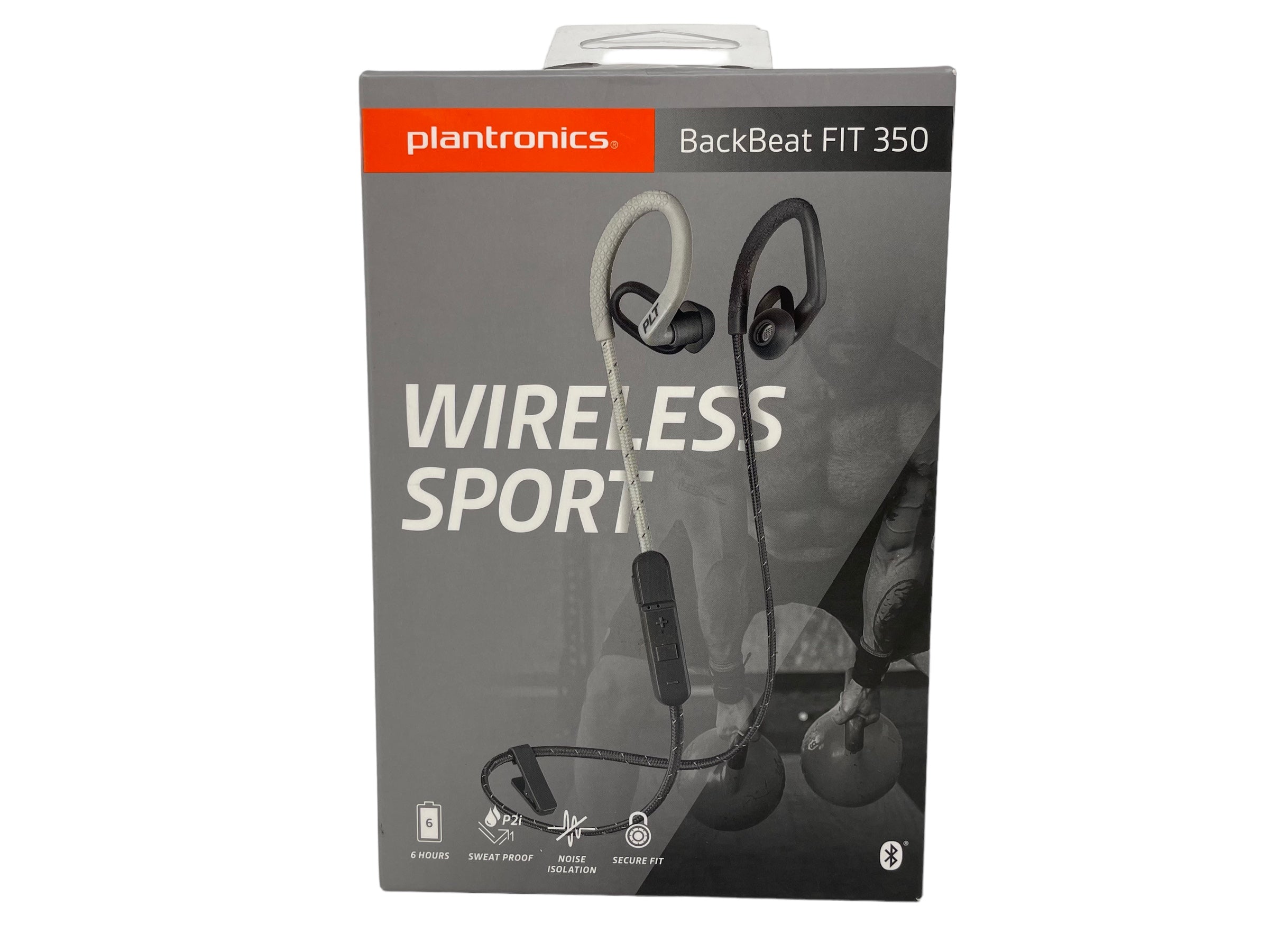 (C) Plantronics BACKBEAT FIT 350 Bluetooth-Sport Headset/Kopfhörer, In-Ear Grau