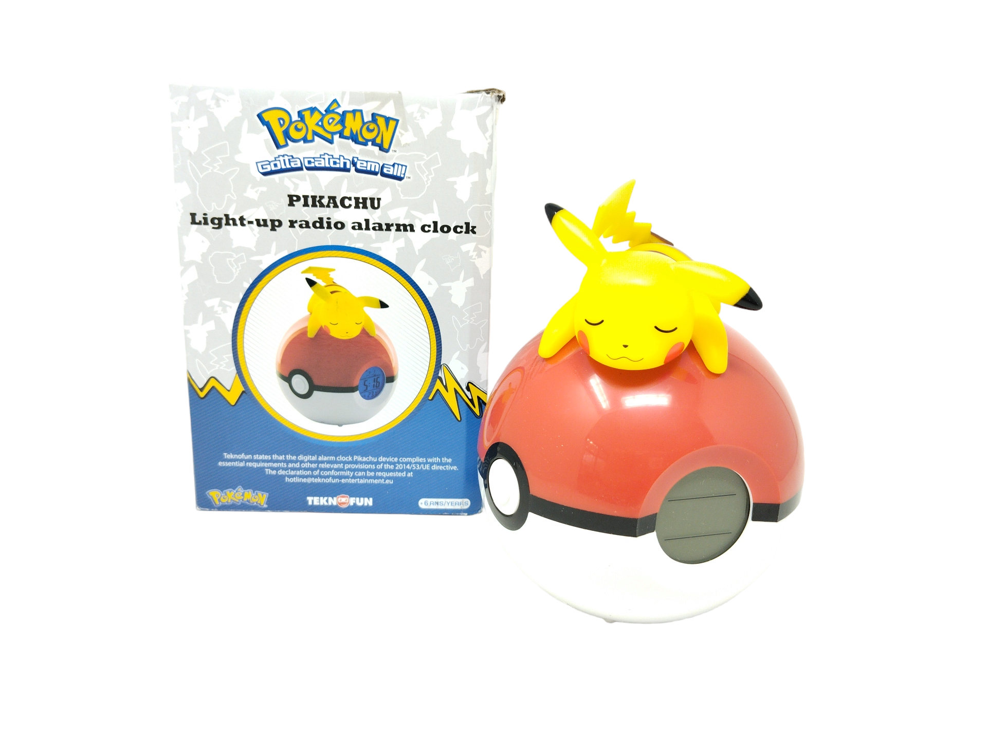 (B) Pokémon Teknofun - liegender Pikachu Unisex Wecker Standard