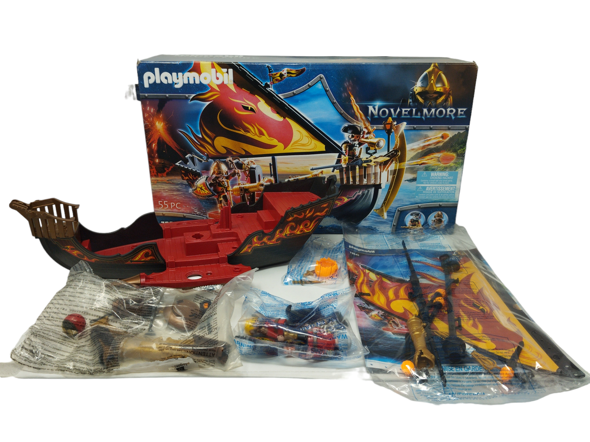 (B) PLAYMOBIL Novelmore Burnham Raiders Feuerschiff 70641, Multi Kleuren