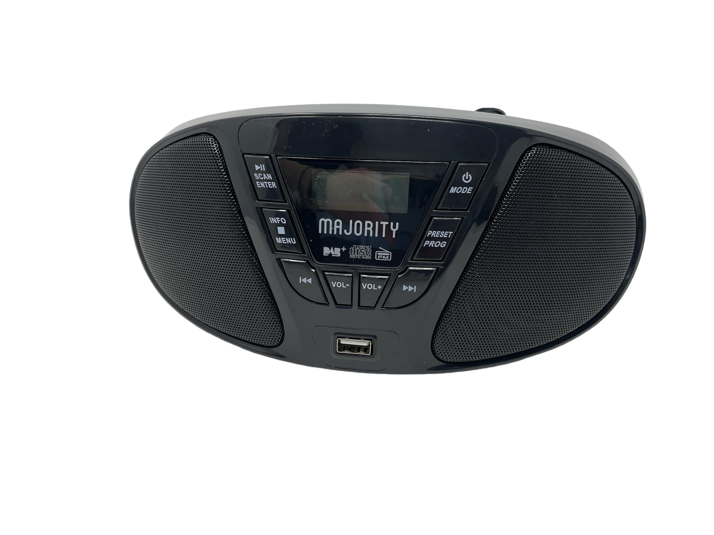 (B1) Tragbarer CD Player and DAB+ Radio | Bluetooth DAB+ Digital Radio & FM | USB & Aux Playback | Boomboxen 2.0