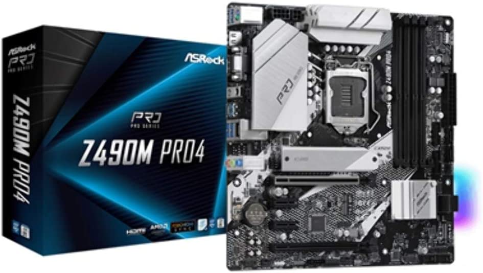 (C) ASRock Z490M PRO4 unterstützt 10th Gen Intel® CoreTM Prozessoren (Sockel 1200) Motherboard