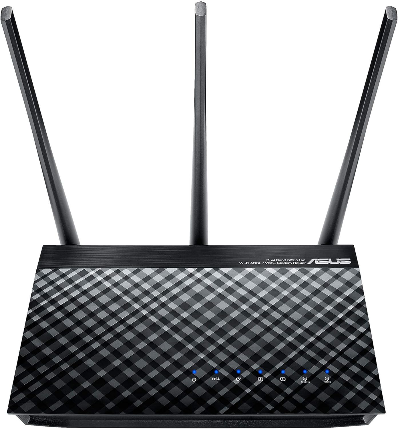 (G1) Asus DSL-AC750 Wireless Modem Router 2,4/5 GHz, Dual Band 802.11, ADSL und VDSL mit 100 MBit/s