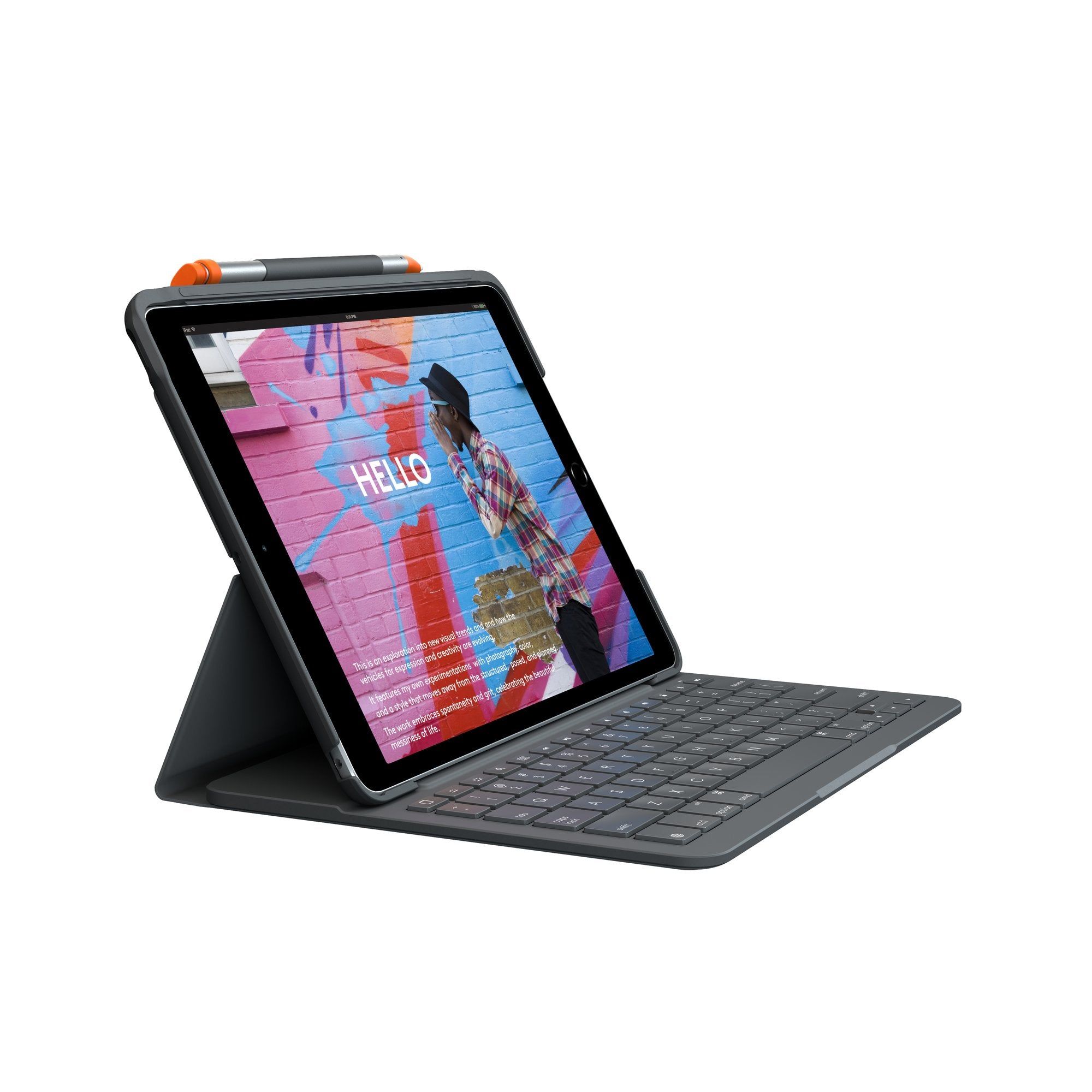 (C) Logitech Slim Folio Graphit Bluetooth AZERTY FR