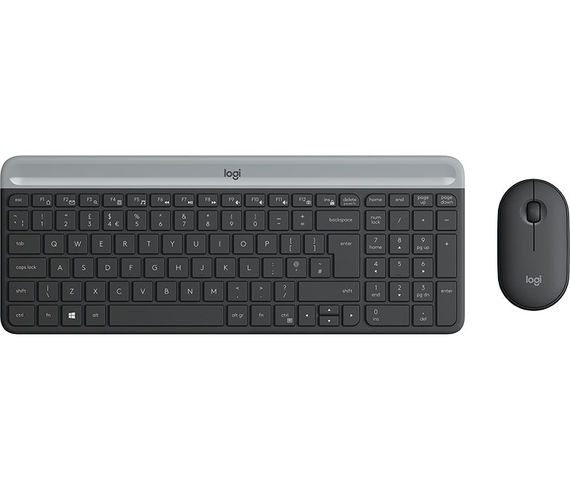 (G3) Logitech MK470 Slim Combo Kabelloses Tastatur-Maus-Set, 2.4 GHz UK QWERTY