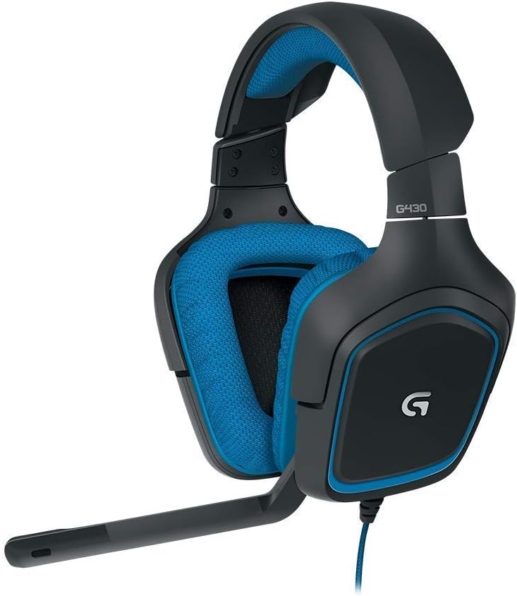 (C)  Logitech G430 Gaming-Headset, 7.1 Surround Sound, 40 mm Treiber, USB-Anschluss