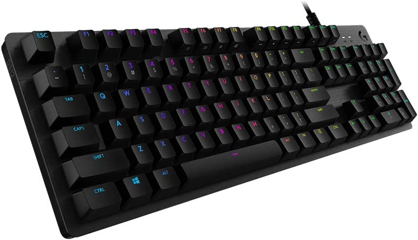 (C) Logitech G512 mechanische Gaming-Tastatur, GX Red Linear Switches, LIGHTSYNC RGB-Beleuchtung