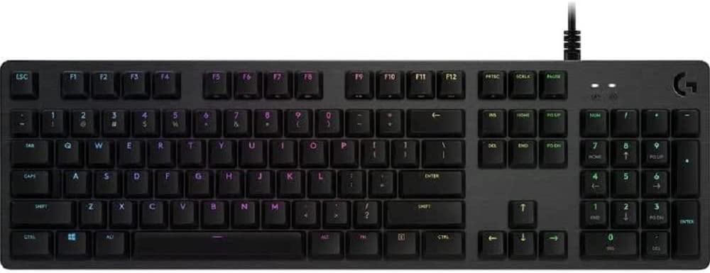 (G1) Logitech G512 mechanische Gaming-Tastatur, GX-Blue Clicky Switches