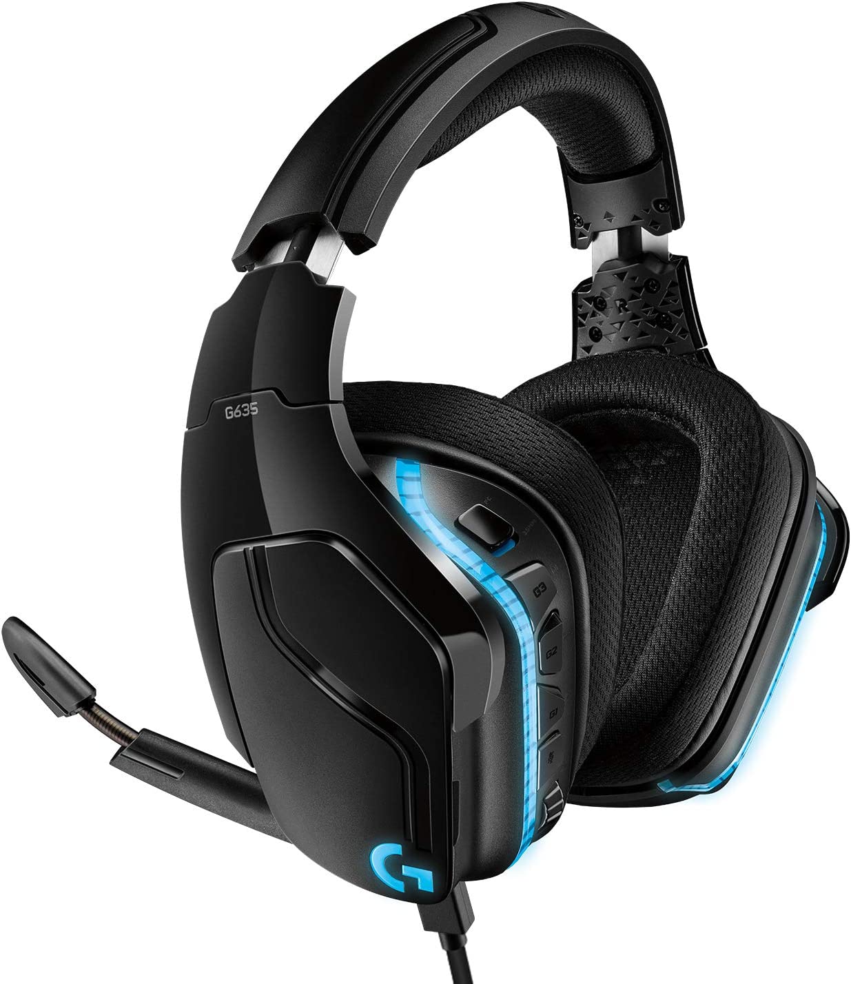(C) Logitech G635 wired gaming headset with LIGHTSYNC