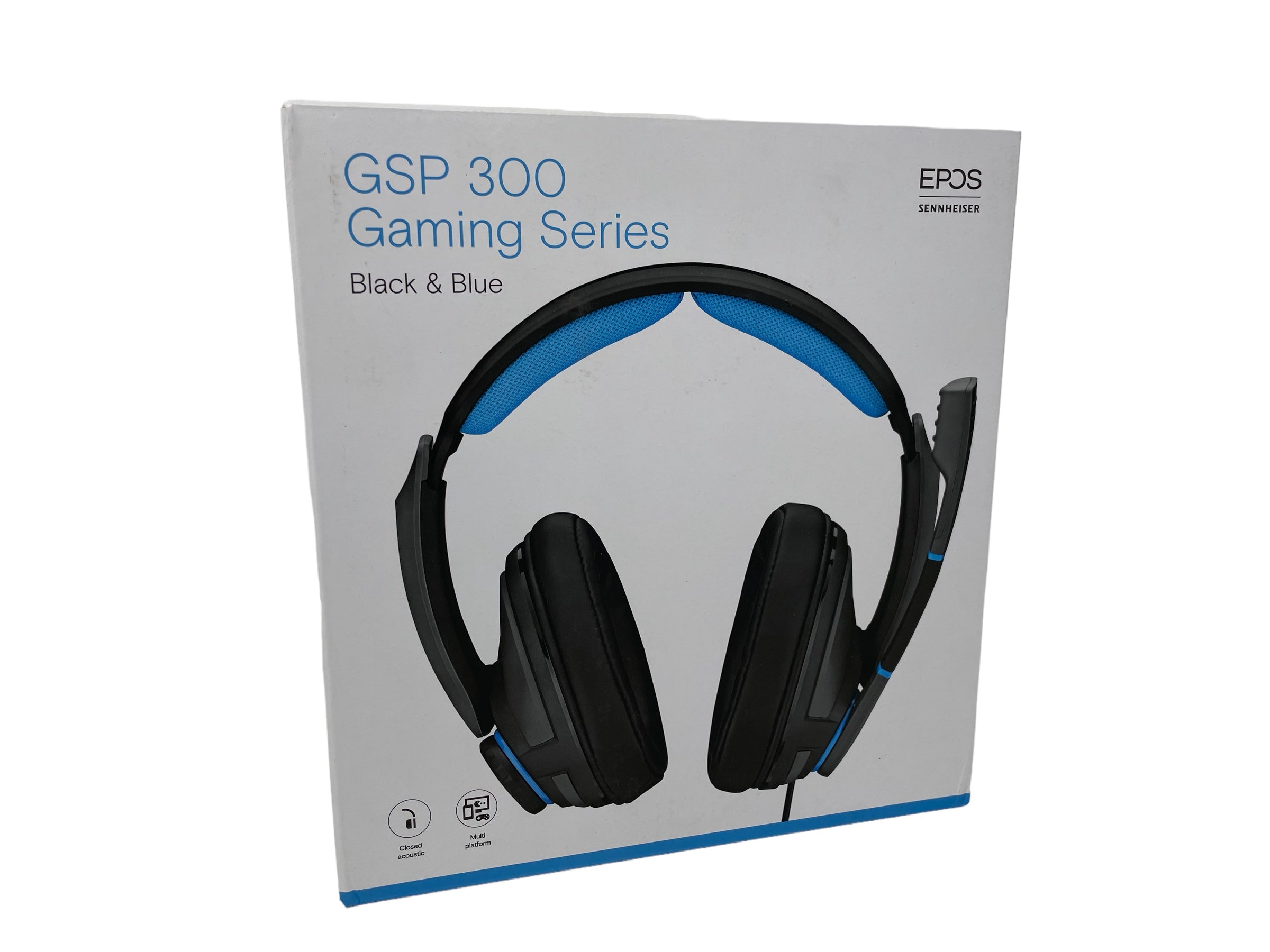 (B) Auriculares supraaurales para juegos Sennheiser GSP 300 negro-azul