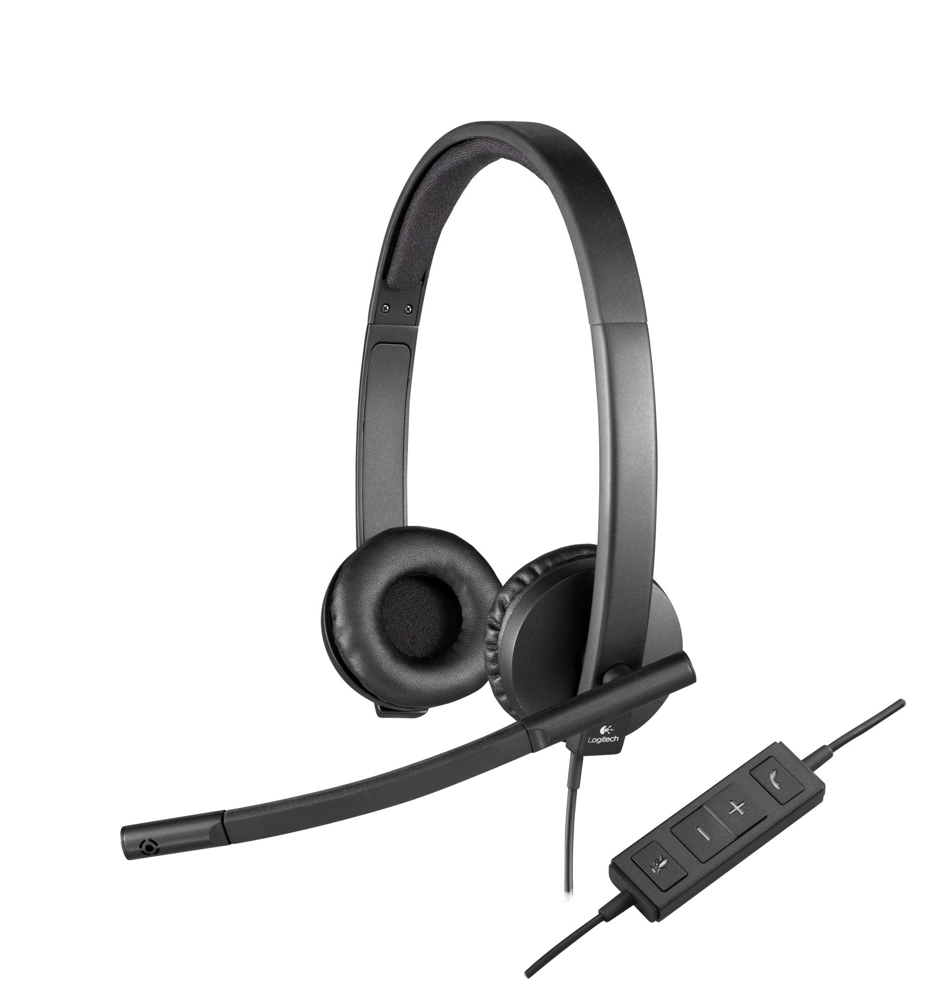 (C) Logitech H570e Kopfhörer mit Mikrofon, Stereo-Headset, Rauschunterdrückung, Lautstärkeregelung