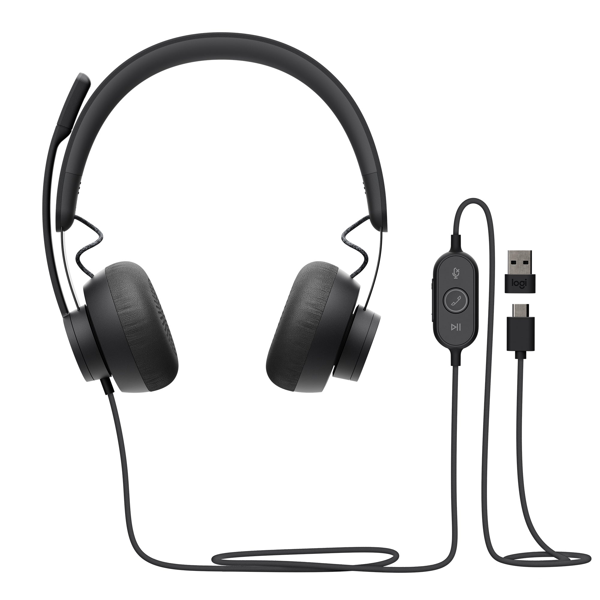 (G1) Logitech Zone 750 Kabelgebundenes On-Ear-Headset mit Noise-Cancelling-Mikrofon