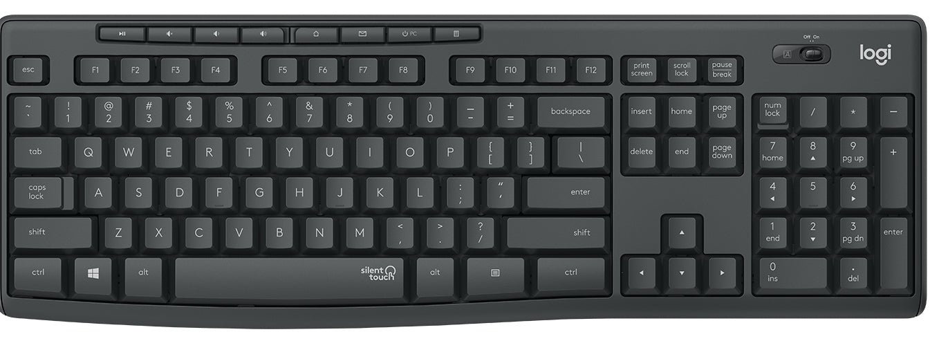 (G2) Logitech MK295 kabelloses Tastatur-Maus-Set mit SilentTouch-Technologie