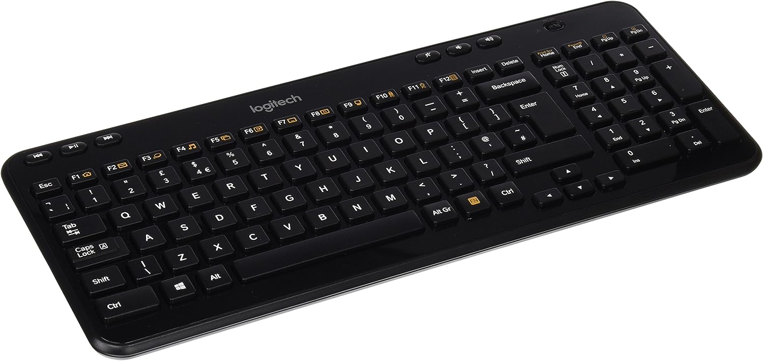 (G1) Logitech K360 Kompakte, Kabellose Tastatur für Windows, UK QWERTY