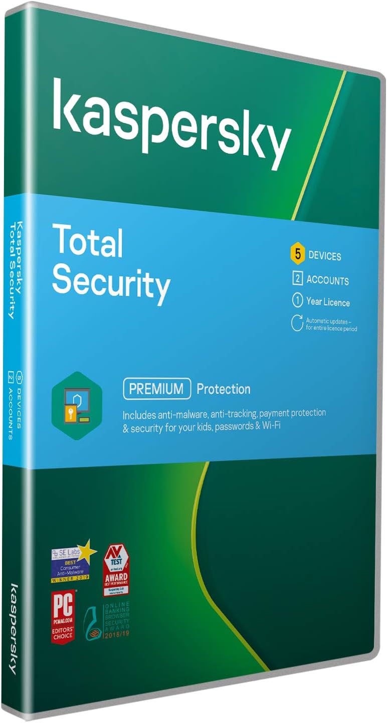 Kaspersky Total Security 2018 | 5 Devices | 1 Year | PC/Mac/Android