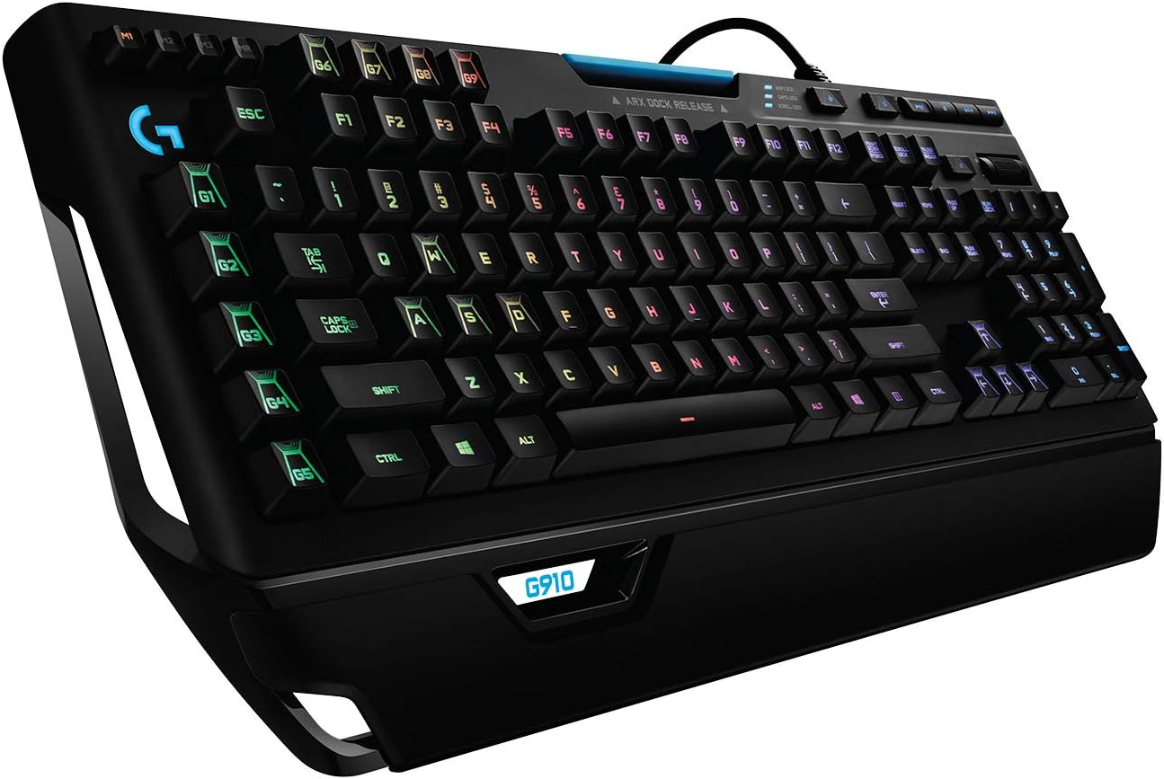 (G1) Logitech G910 Orion Spectrum mechanische Gaming-Tastatur, Taktile Romer-G Switches