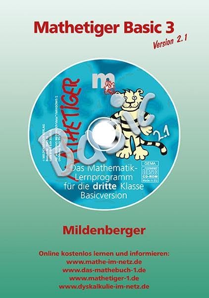 Mildenberger Mathetiger Basic 3 Version 2.1. Mathematik Lernprogramm 3. Klasse