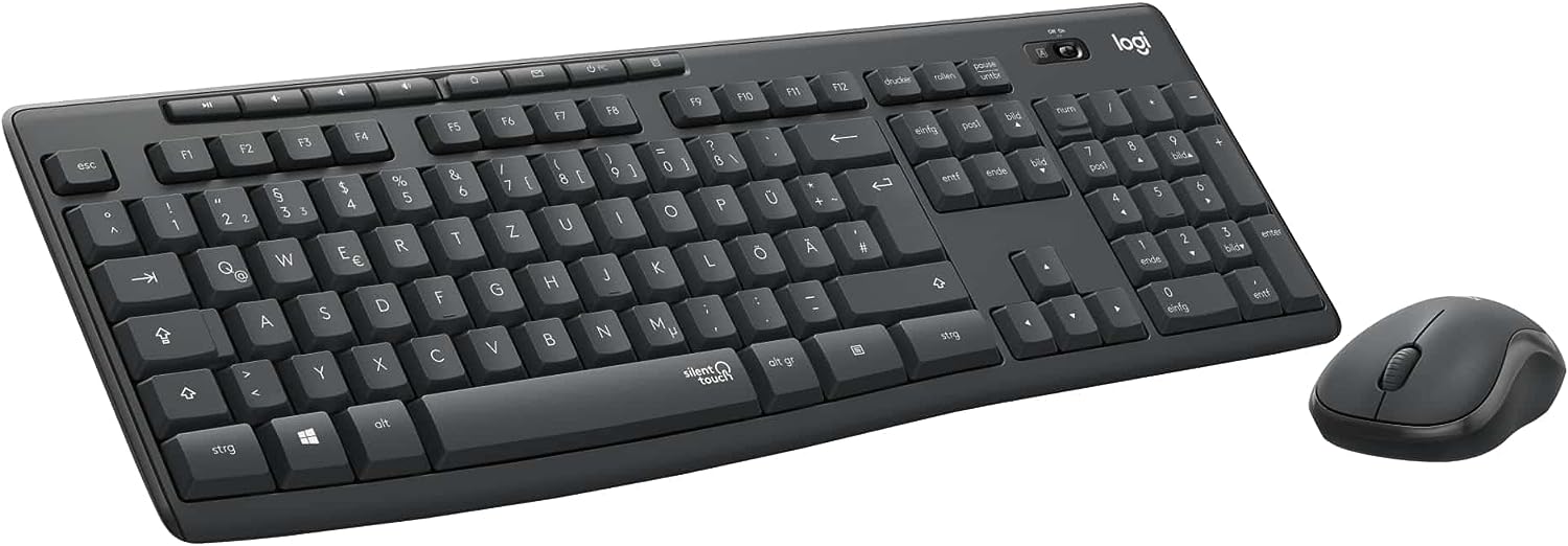 (C) Logitech MK295 kabelloses Tastatur-Maus-Set mit SilentTouch-Technologie