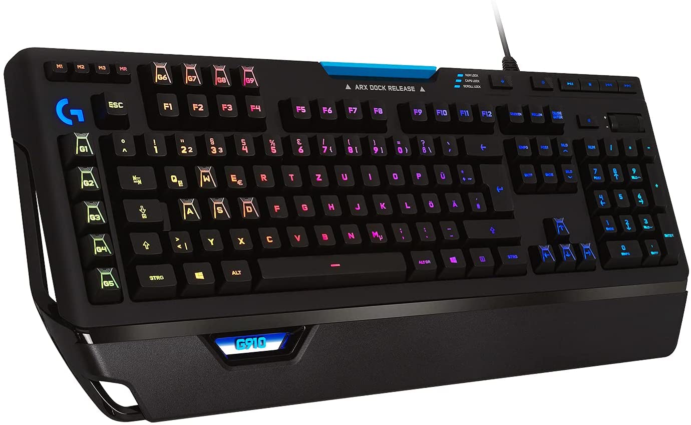 (G1) Logitech G910 Orion Spectrum mechanische Gaming-Tastatur, Taktile Romer-G Switches