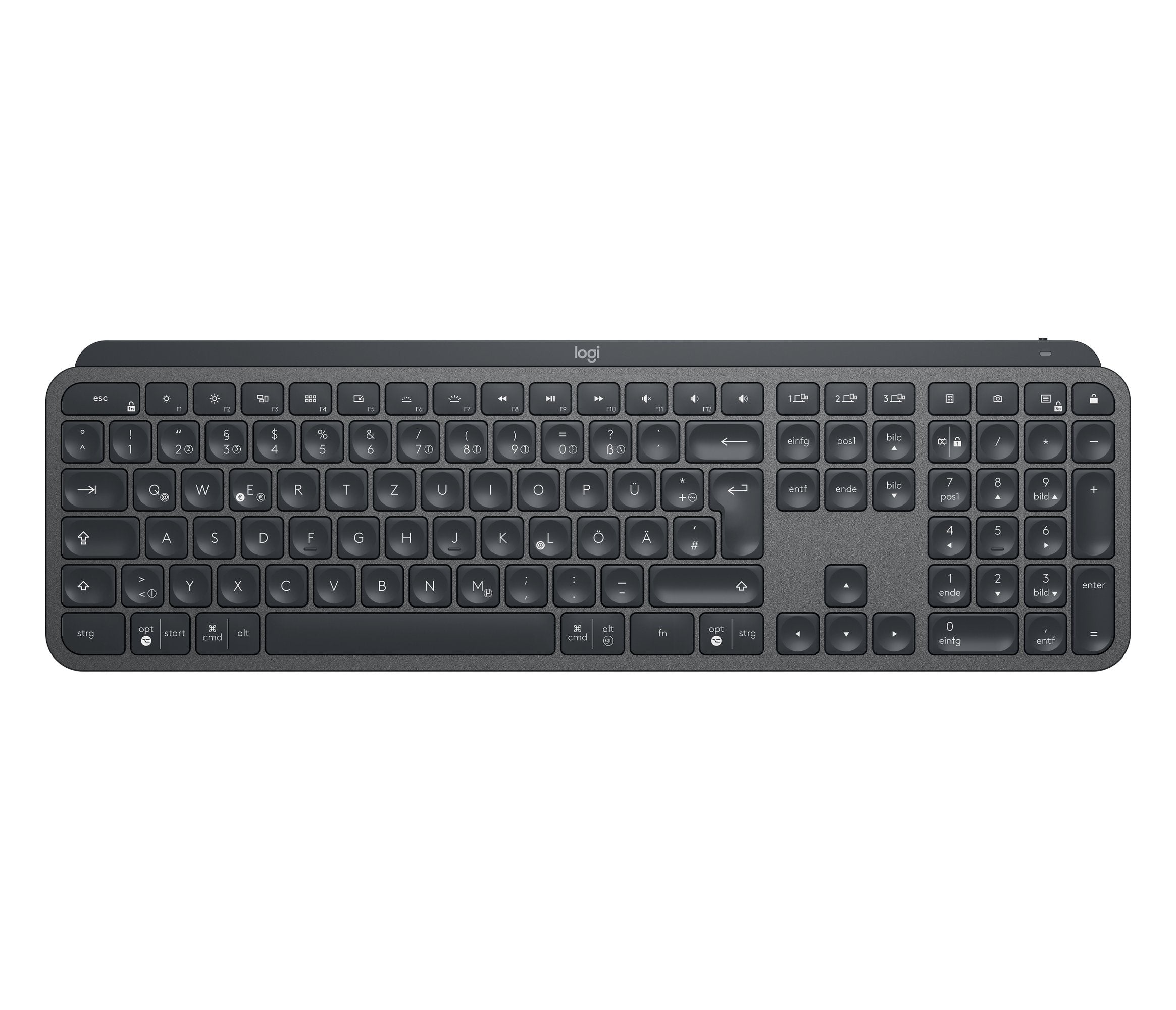 (G1)  Logitech MX Keys Kabellose Tastatur, Bluetooth & USB-Empfänger, USB-C UK QWERTY