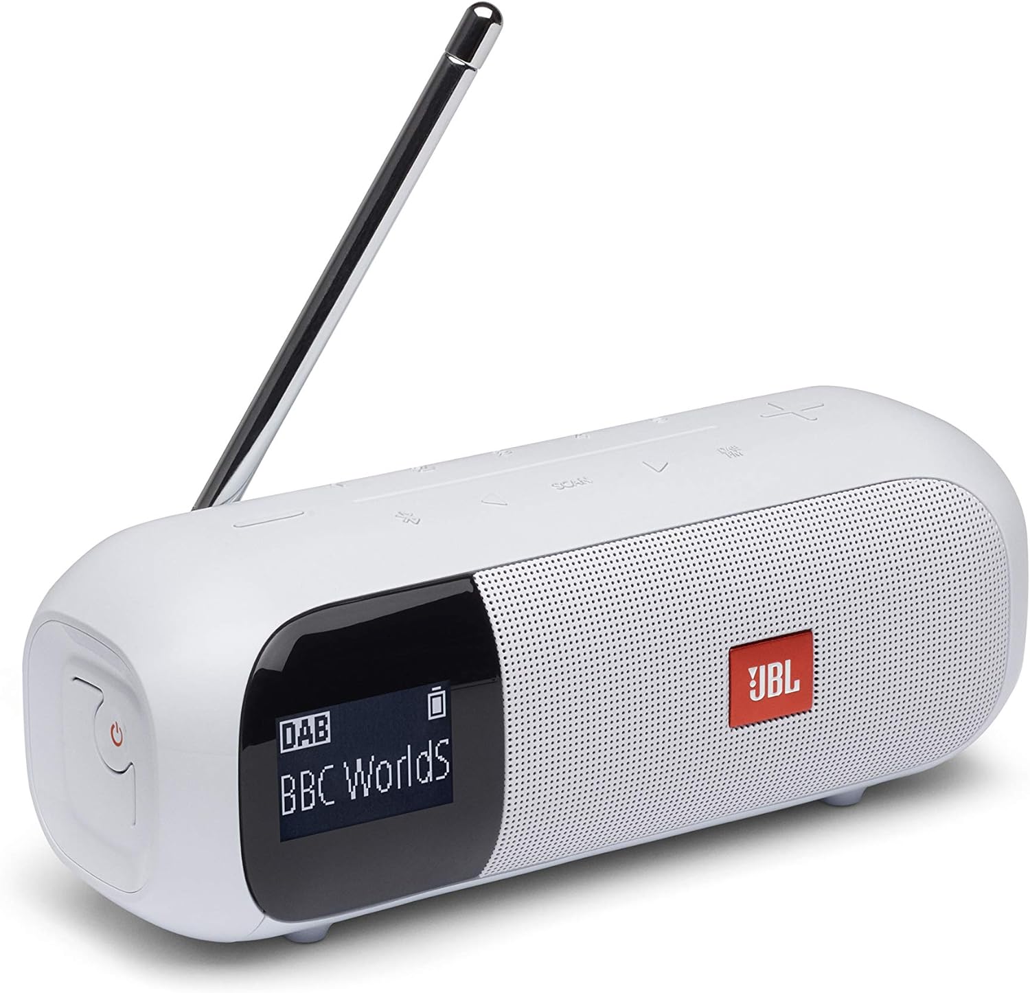 (G1) JBL Tuner 2 Radiorekorder in Weiß Tragbarer Bluetooth Lautsprecher