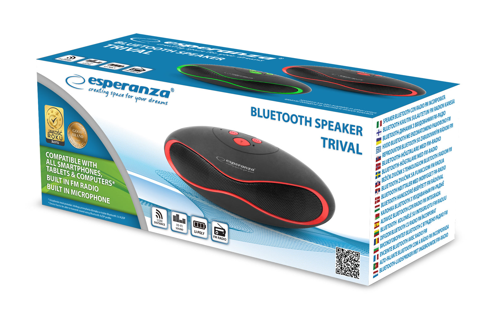 Bluetooth sound box speaker sound station music box with FM radio MP3 SD USB
