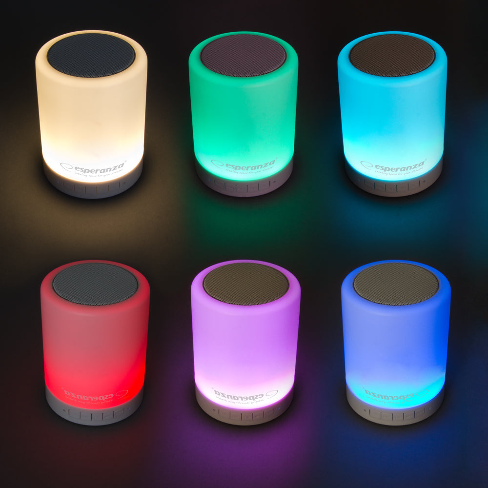 Bluetooth music box sound box speaker sound station with 6 LED colors lamp MP3 MP4 SD USB