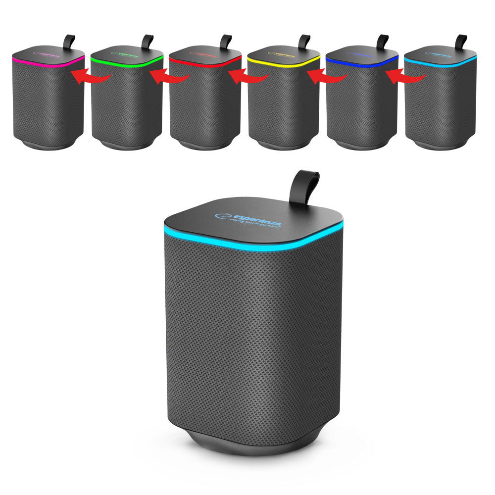 Bluetooth 5.0 Music Box LED Soundbox Speaker Loudspeaker Soundstation FM Radio