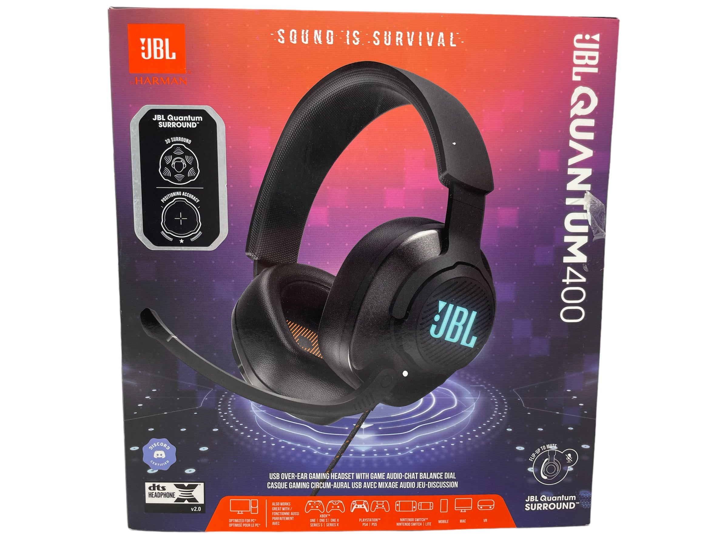 (C) JBL Quantum 400 Over-Ear Gaming Headset