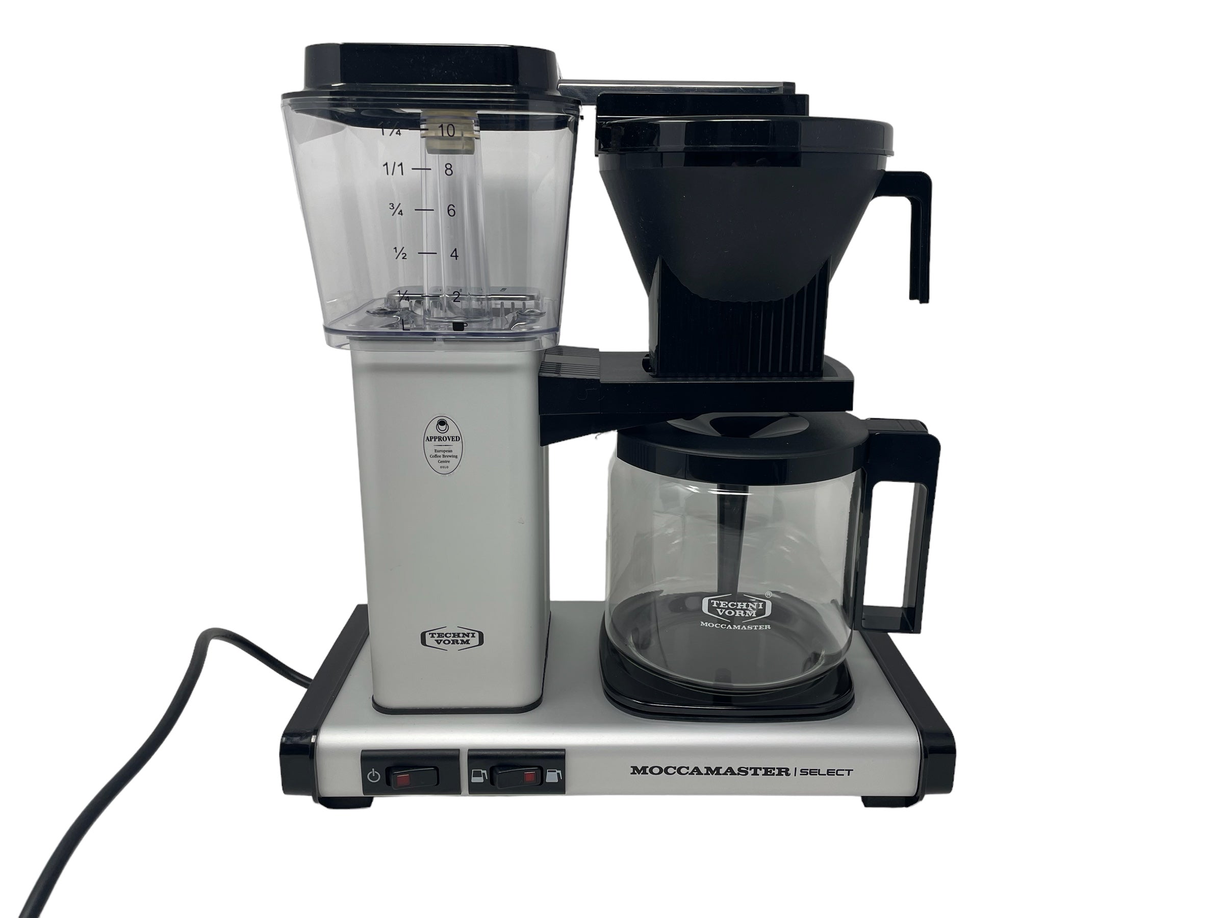 (B1) Moccamaster KBG Select, filter coffee machine, retro coffee machine, Matt Silver, 1.25 liters