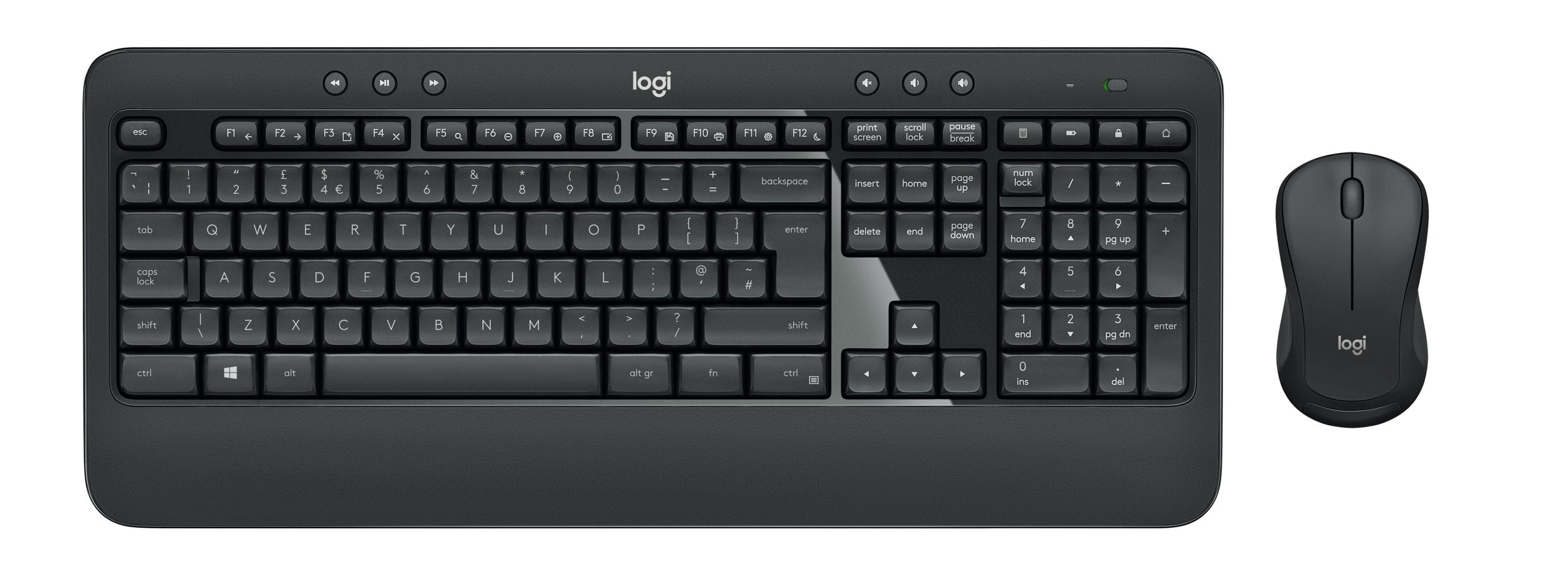 (B1) Combinación avanzada de teclado y mouse inalámbricos Logitech MK540 para Windows, TI QWERTY