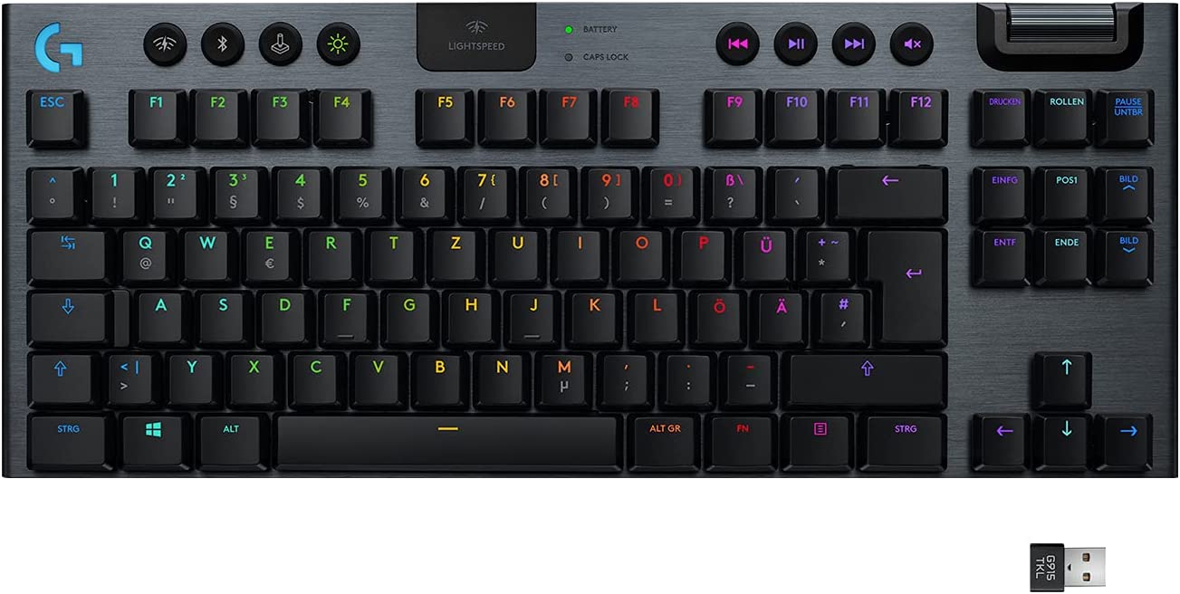 (G3) Logitech G915 LIGHTSPEED TKL Teclado mecánico inalámbrico para juegos sin llave